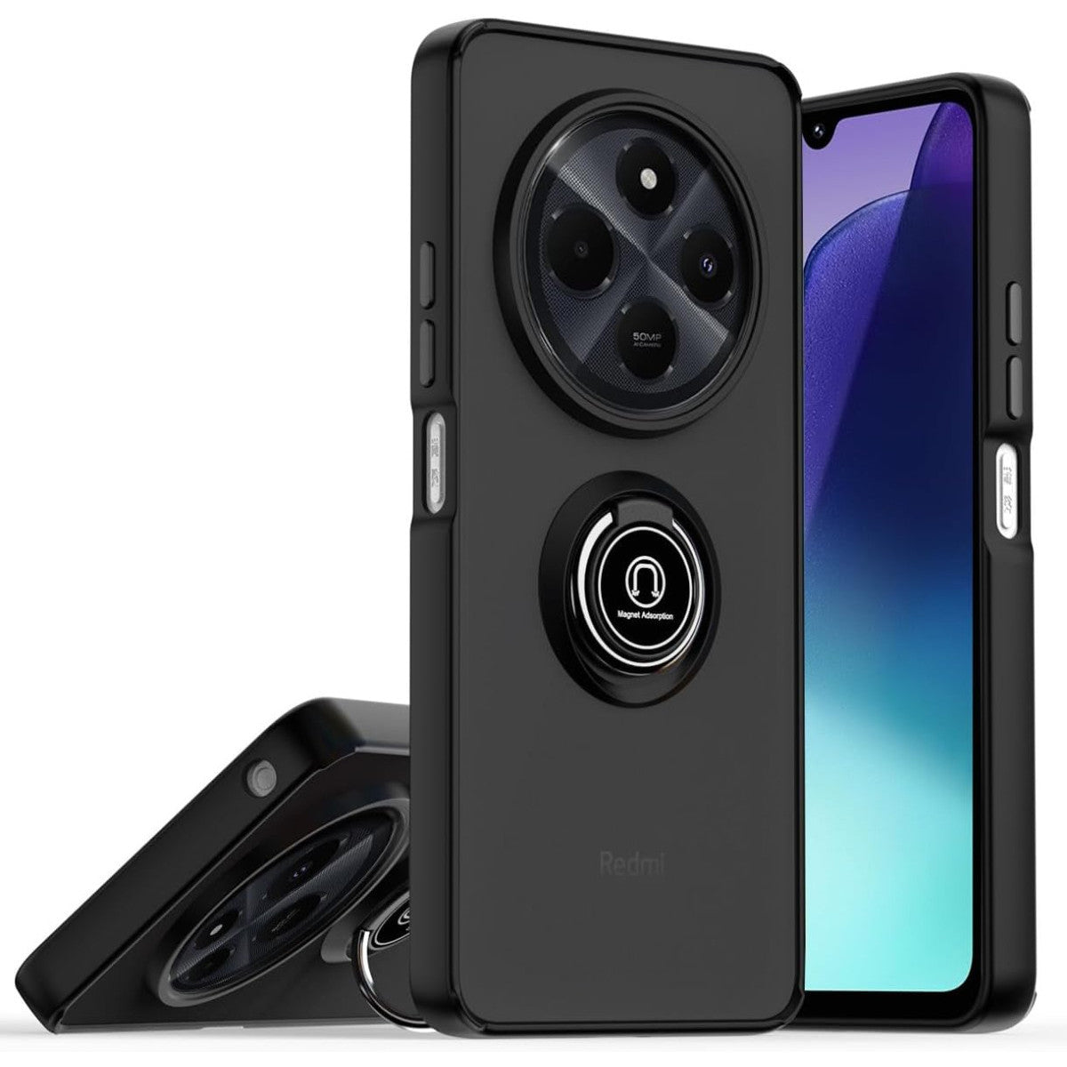 Newface Realme C75 4G Kılıf Montreal Yüzüklü Silikon Kapak