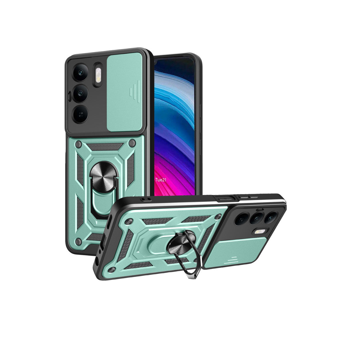 Newface Realme C75 4G Kılıf Pars Lens Yüzüklü Silikon