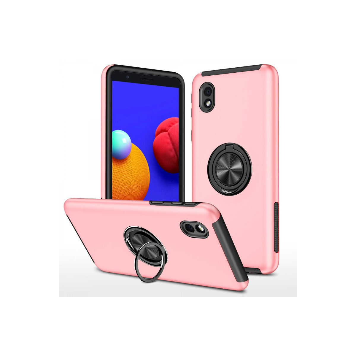 Newface Samsung Galaxy A01 Core Kılıf Elit Yüzüklü Kapak