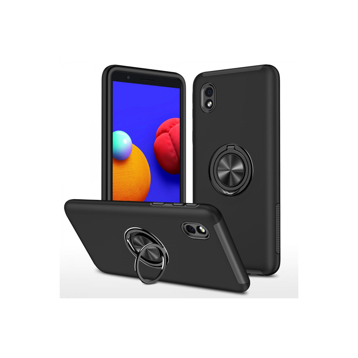 Newface Samsung Galaxy A01 Core Kılıf Elit Yüzüklü Kapak