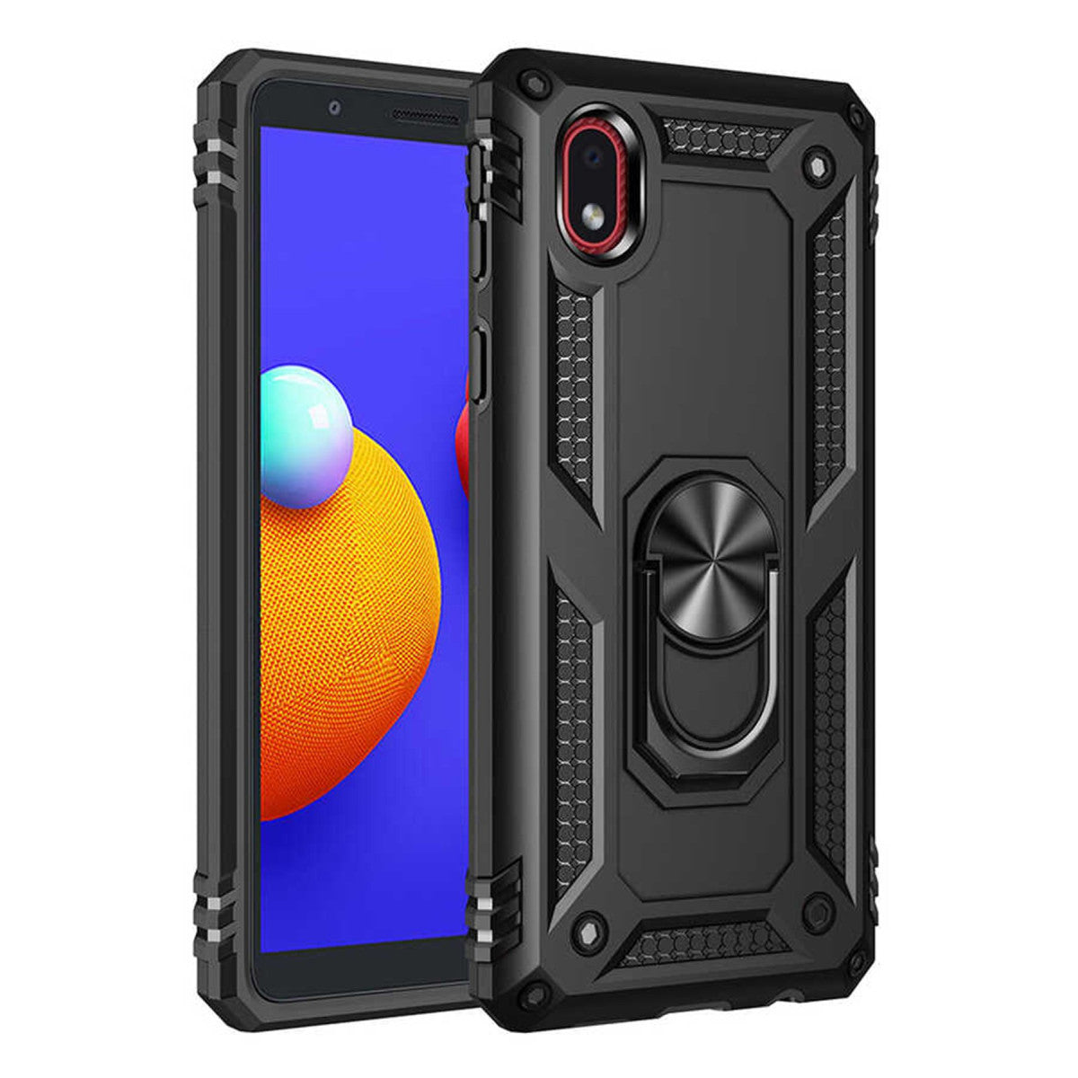 Newface Samsung Galaxy A01 Core Kılıf Sofya Yüzüklü Silikon Kapak