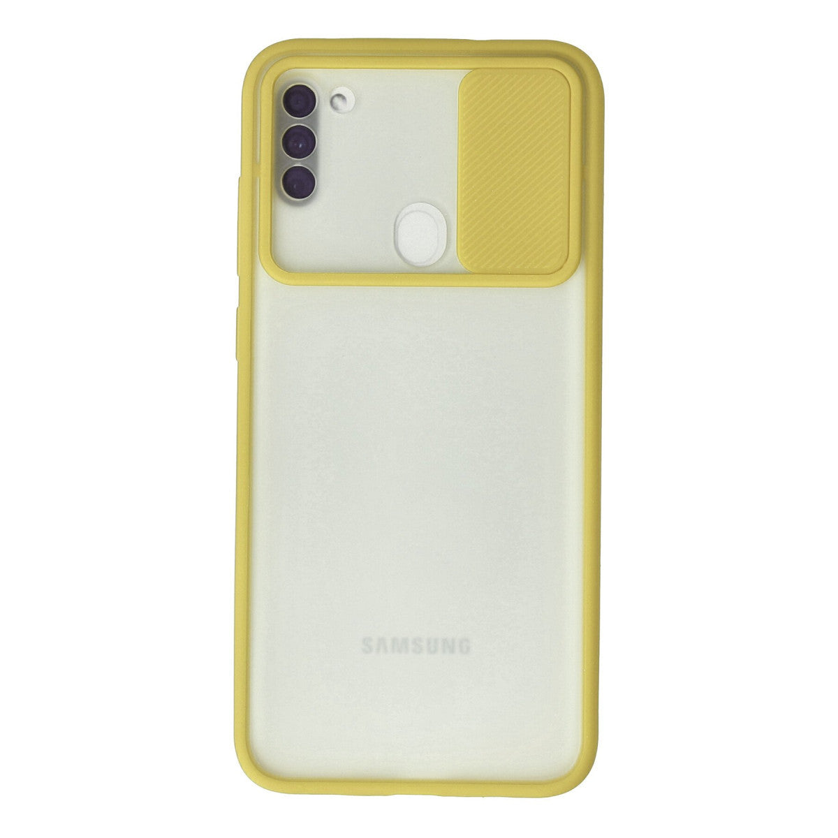 Newface Samsung Galaxy A11 Kılıf Palm Buzlu Kamera Sürgülü Silikon