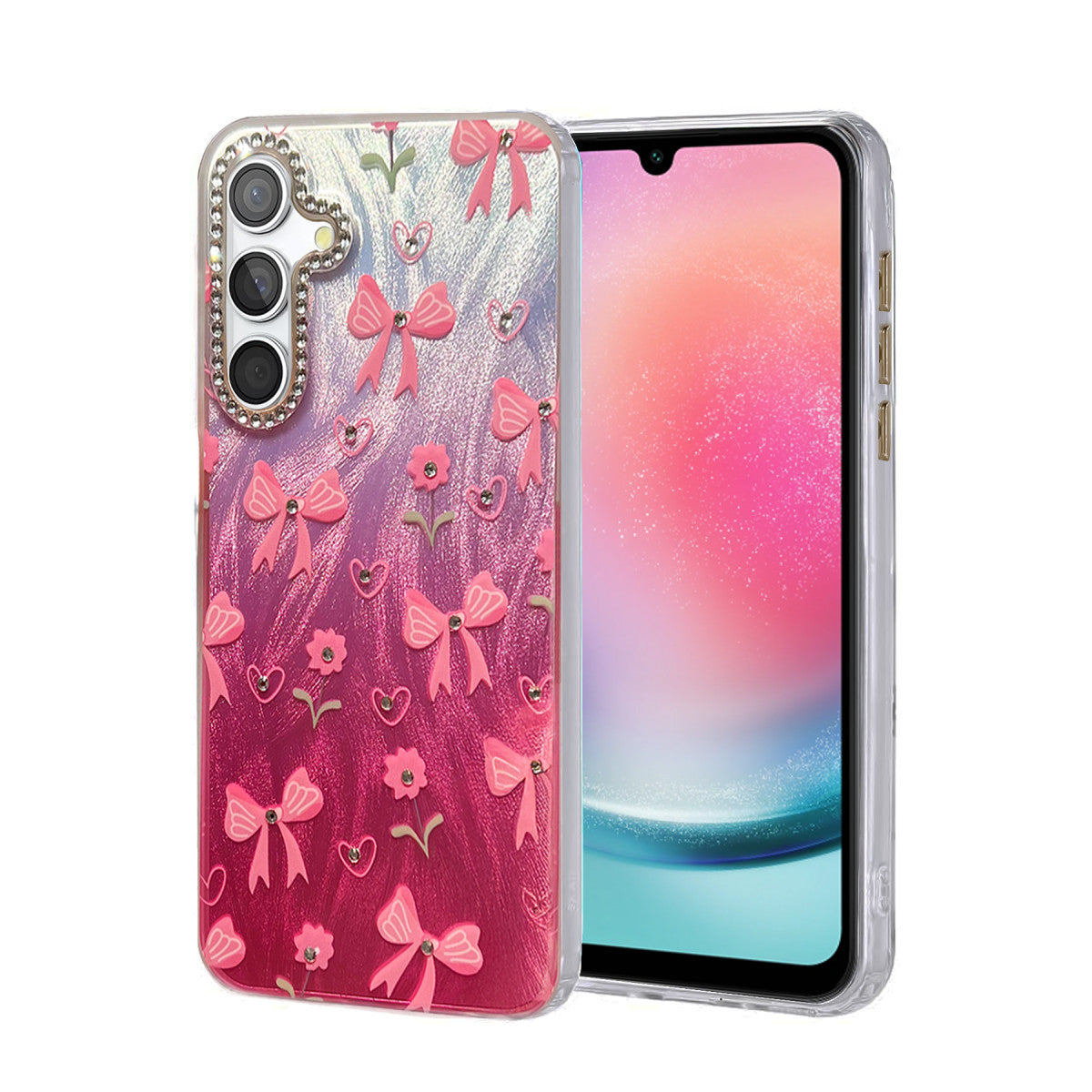 Newface Samsung Galaxy A24 4G Kılıf Blade Aynalı Desenli Kapak