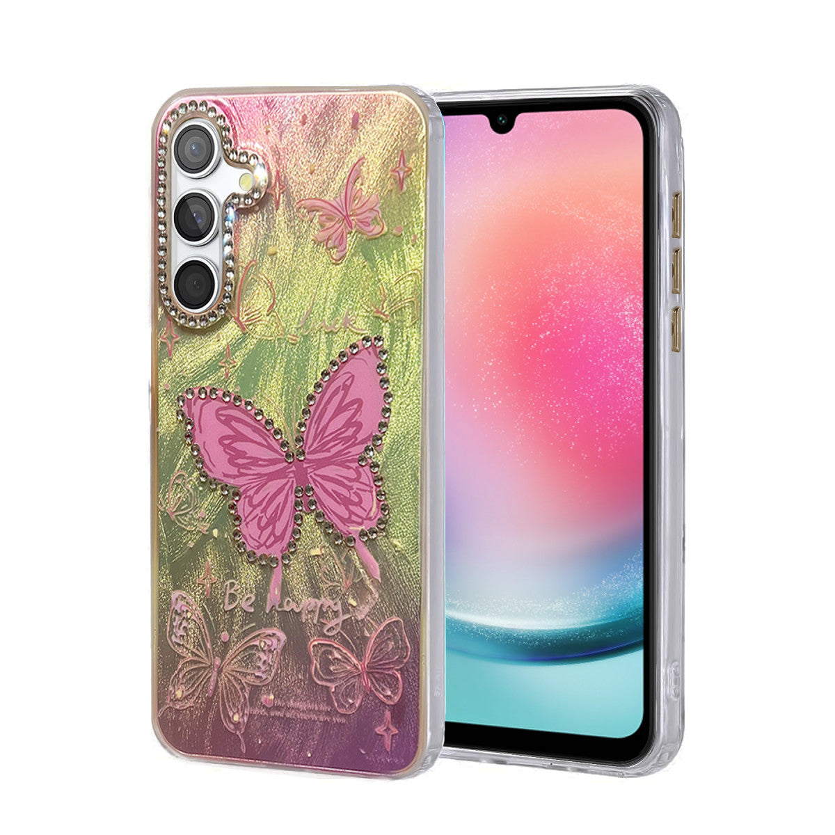Newface Samsung Galaxy A24 4G Kılıf Blade Aynalı Desenli Kapak