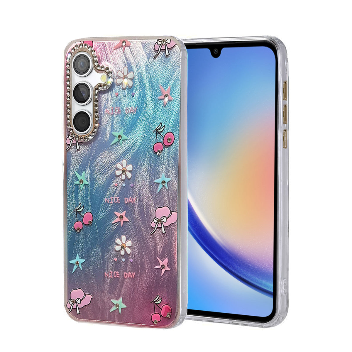 Newface Samsung Galaxy A34 5G Kılıf Blade Aynalı Desenli Kapak