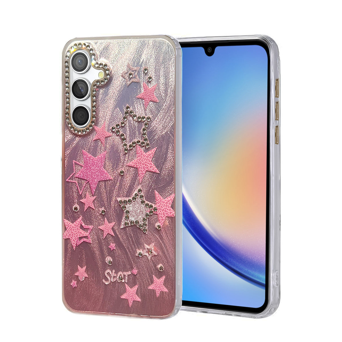 Newface Samsung Galaxy A34 5G Kılıf Blade Aynalı Desenli Kapak
