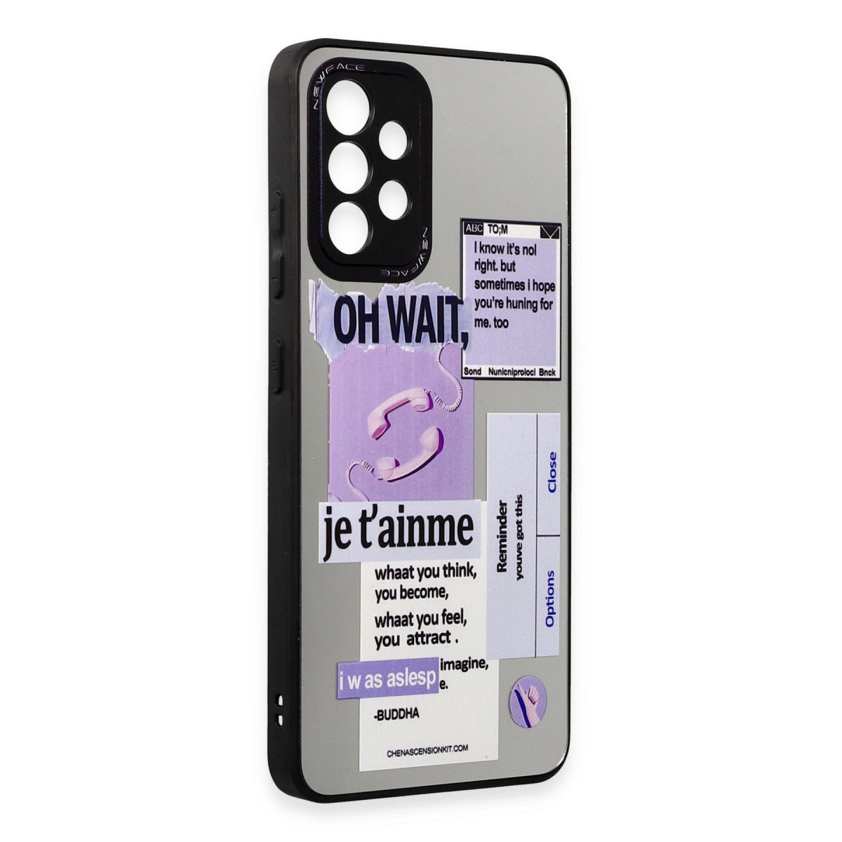 Newface Samsung Galaxy A52 Kılıf Mirror Desenli Kapak - Mirror