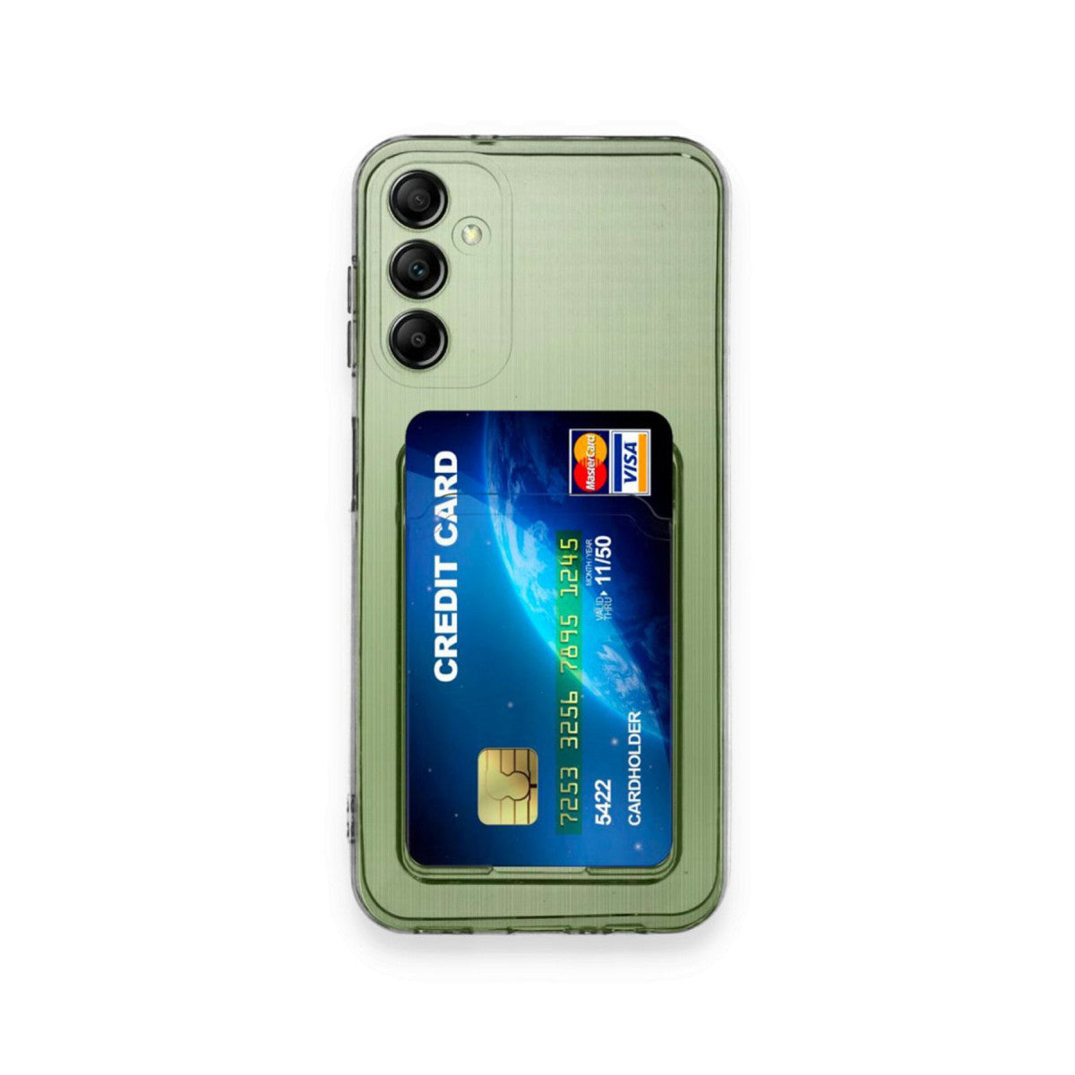 Newface Samsung Galaxy A54 5G Kılıf Kart Şeffaf Silikon