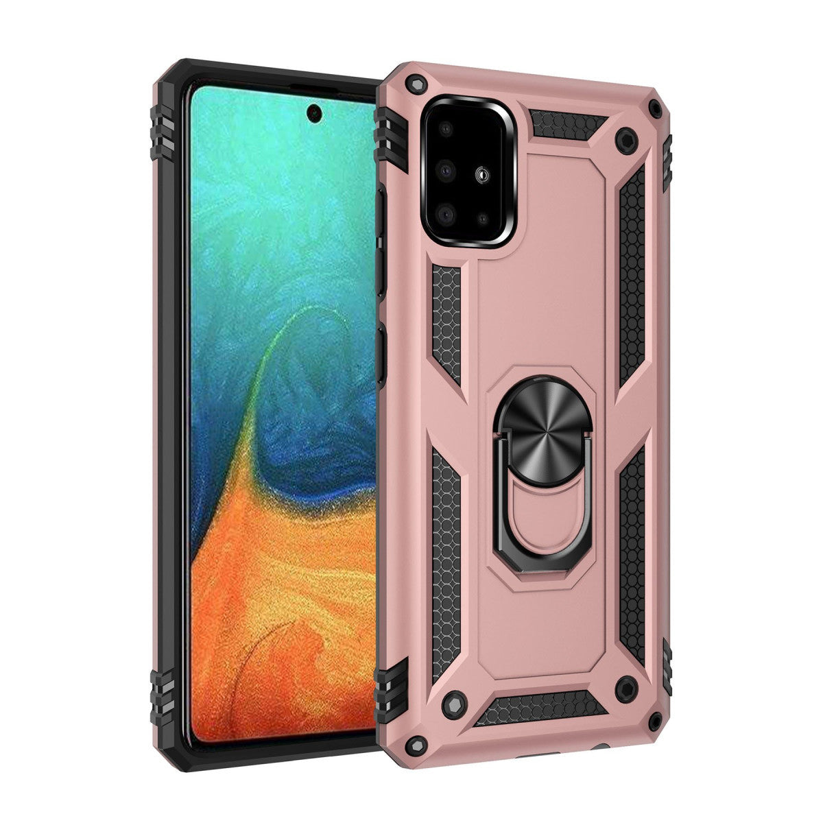 Newface Samsung Galaxy A71 Kılıf Sofya Yüzüklü Silikon Kapak