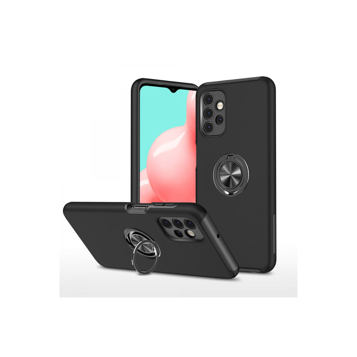 Newface Samsung Galaxy A72 Kılıf Elit Yüzüklü Kapak