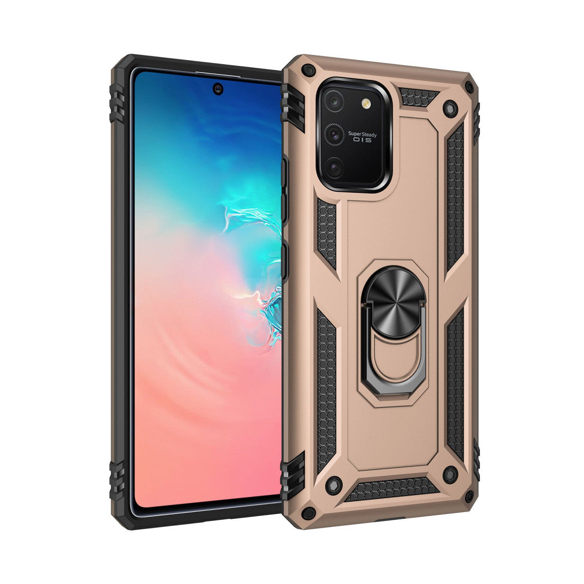 Newface Samsung Galaxy A91 / S10 Lite Kılıf Sofya Yüzüklü Silikon Kapak