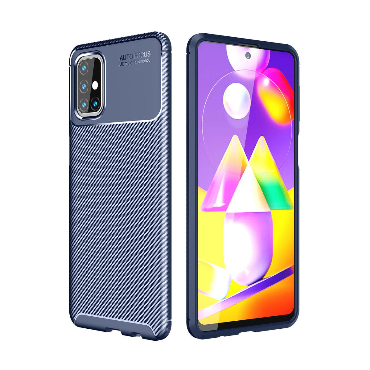 Newface Samsung Galaxy M31S Kılıf Auto Focus Karbon Kapak
