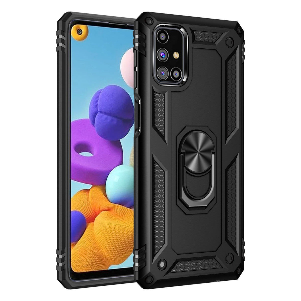 Newface Samsung Galaxy M31S Kılıf Sofya Yüzüklü Silikon Kapak