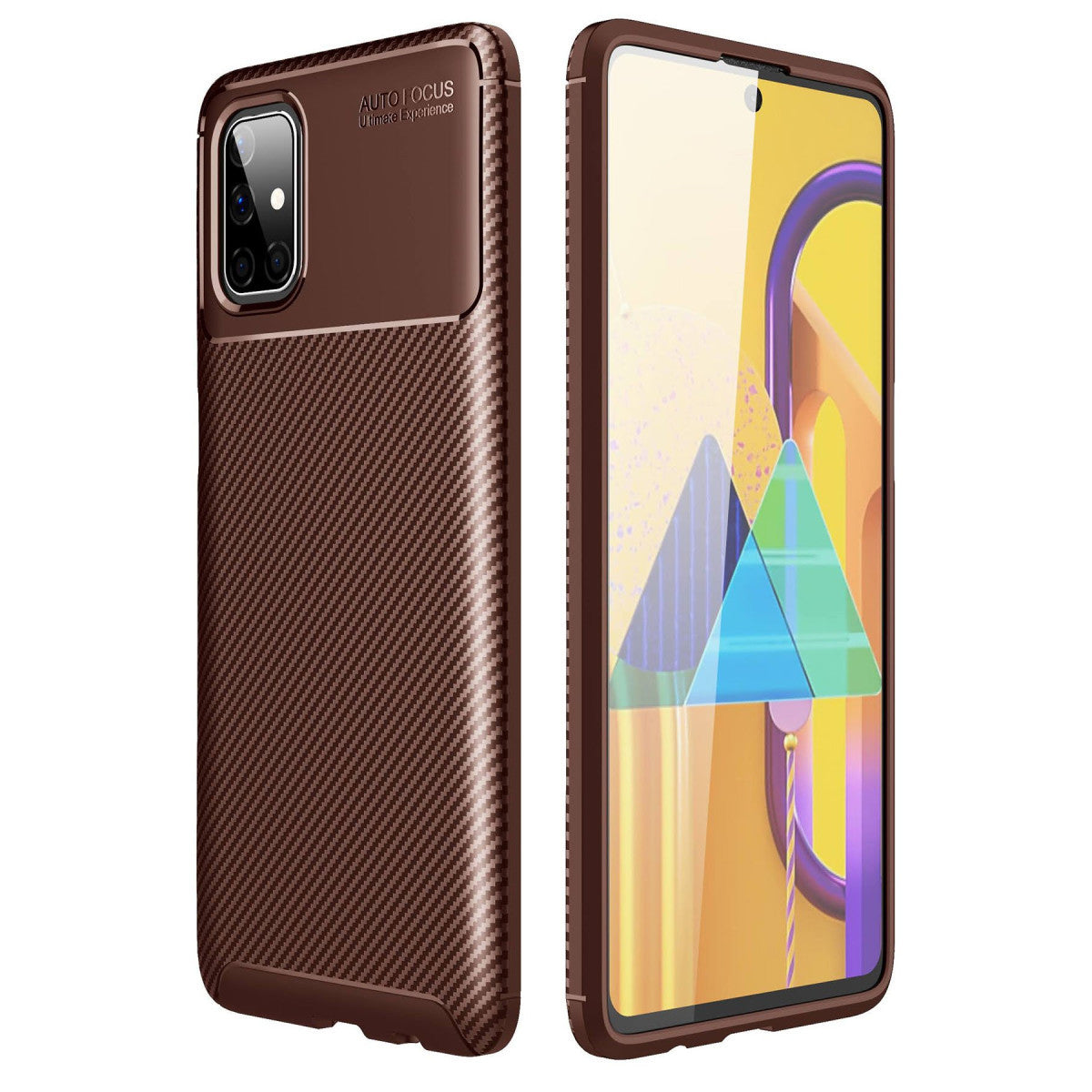 Newface Samsung Galaxy M51 Kılıf Auto Focus Karbon Kapak
