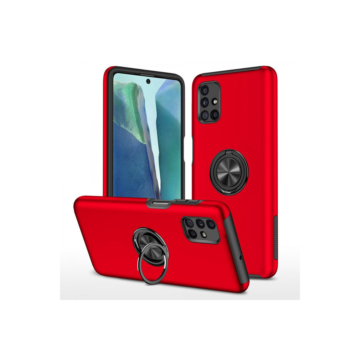 Newface Samsung Galaxy M51 Kılıf Elit Yüzüklü Kapak