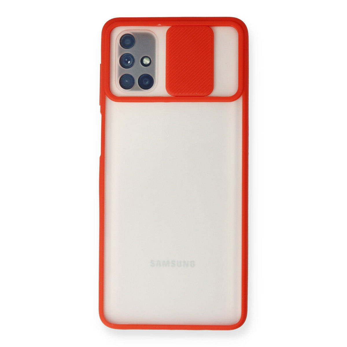 Newface Samsung Galaxy M51 Kılıf Palm Buzlu Kamera Sürgülü Silikon