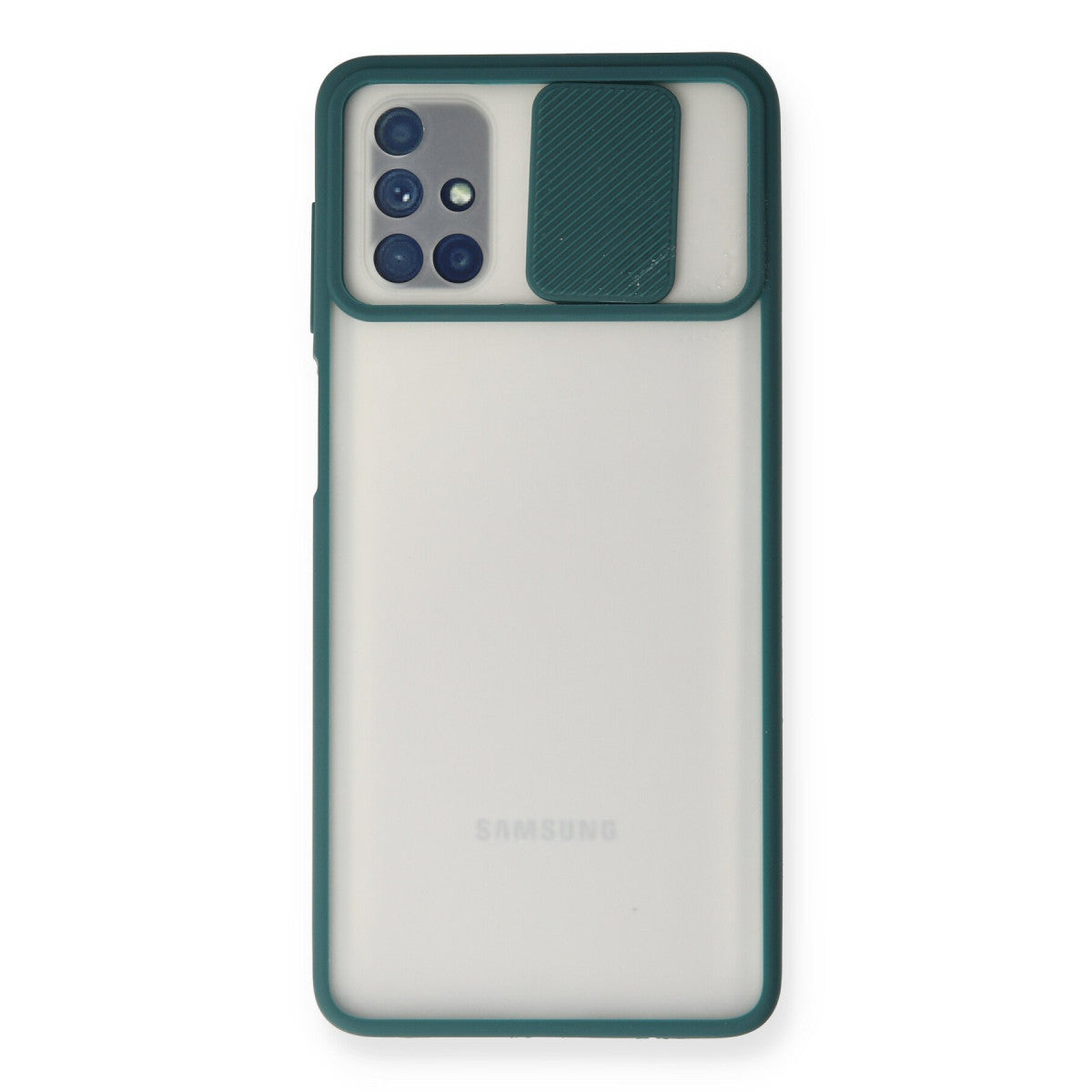 Newface Samsung Galaxy M51 Kılıf Palm Buzlu Kamera Sürgülü Silikon