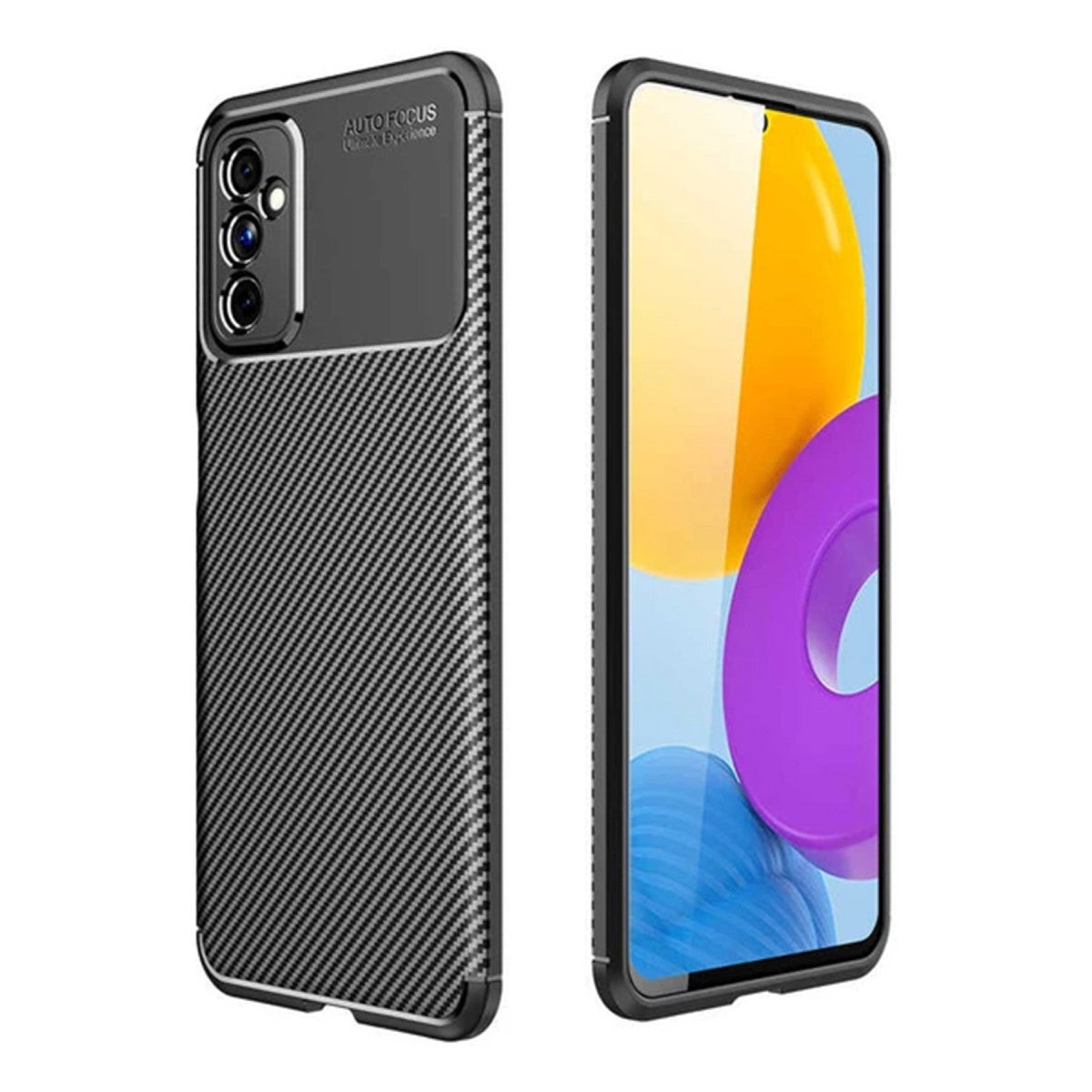 Newface Samsung Galaxy M52 5G Kılıf Auto Focus Karbon Kapak
