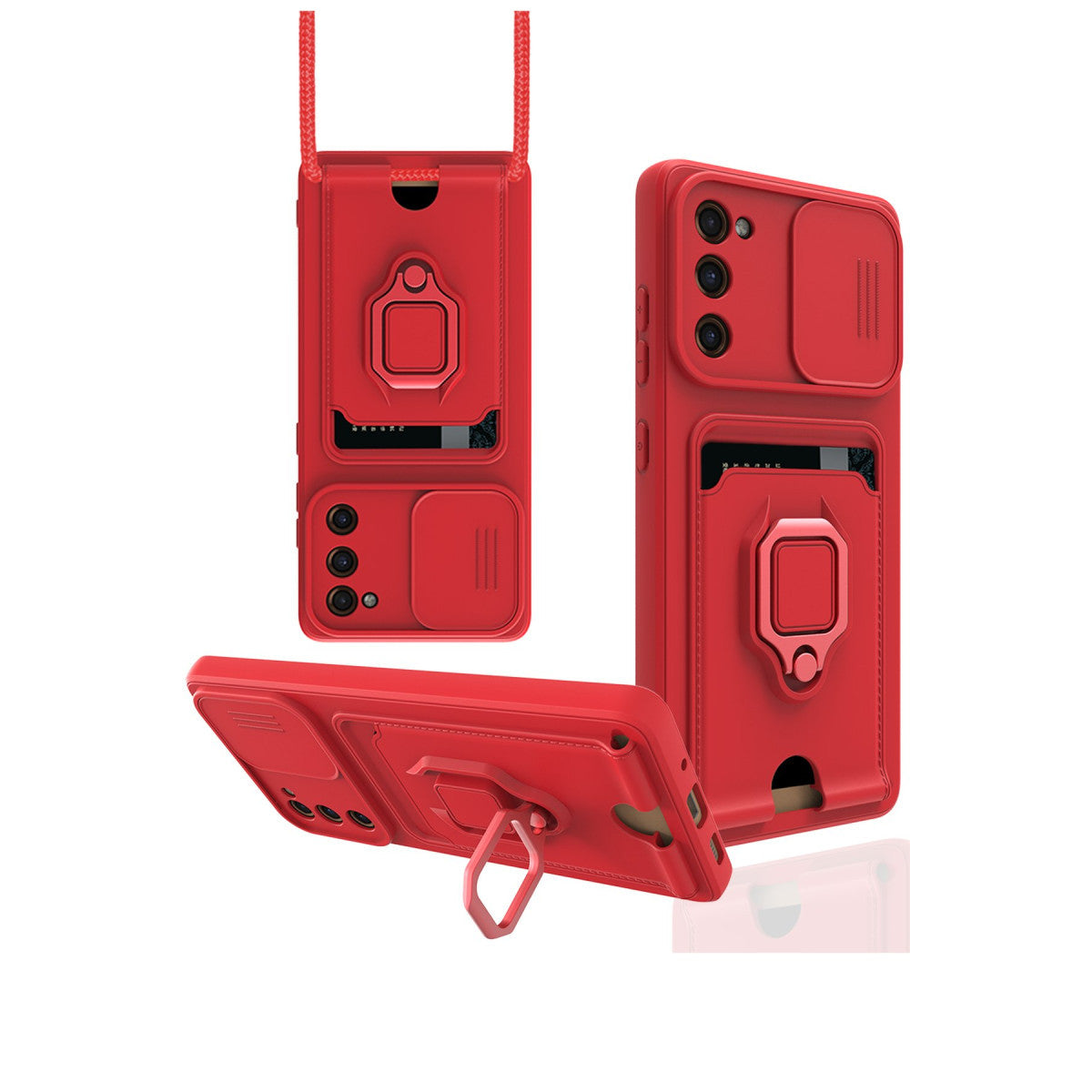Newface Samsung Galaxy S20 FE Kılıf Zuma Kartvizitli Yüzüklü Silikon