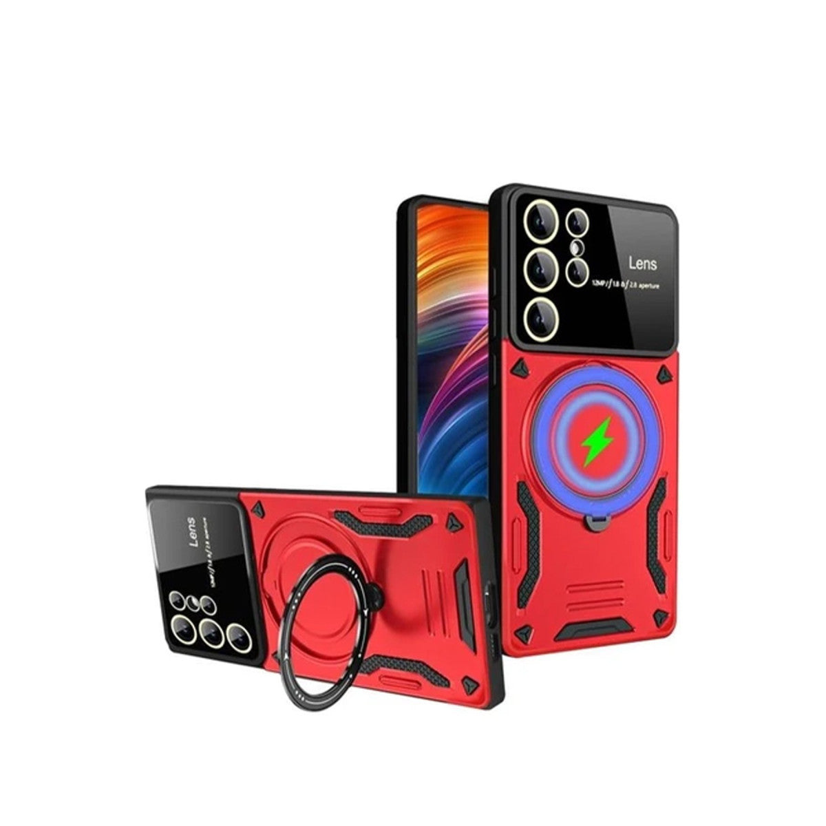 Newface Samsung Galaxy S24 Ultra Kılıf Joy Lens Standlı Kapak
