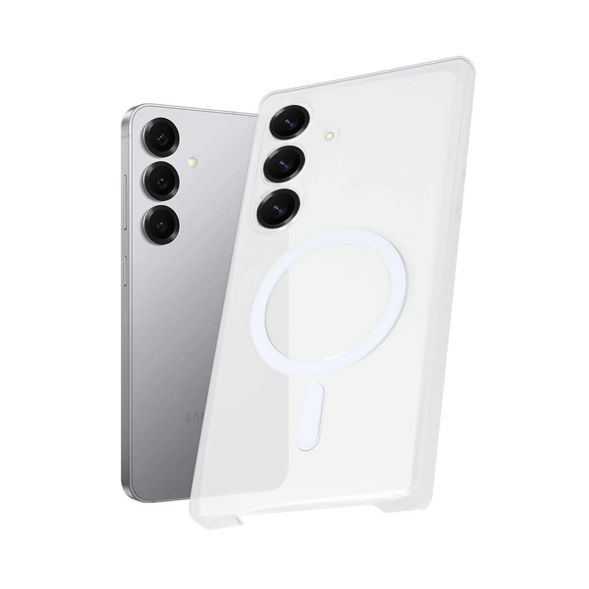 Newface Samsung Galaxy S25 Kılıf PC Zara Magsafe Şeffaf Kılıf