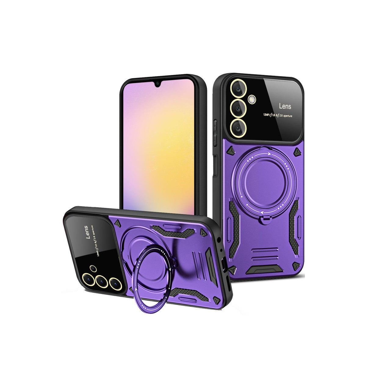 Newface Samsung Galaxy S25 Plus Kılıf Joy Lens Standlı Kapak