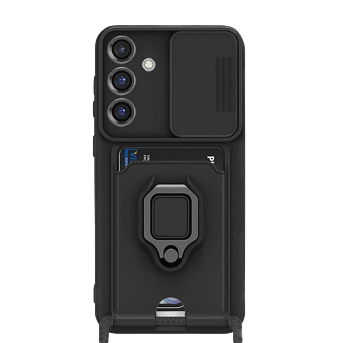 Newface Samsung Galaxy S25 Plus Kılıf Zuma Kartvizitli Yüzüklü Silikon