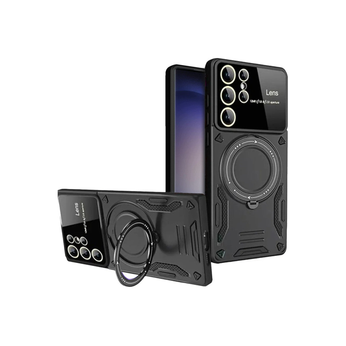 Newface Samsung Galaxy S25 Ultra Kılıf Joy Lens Standlı Kapak