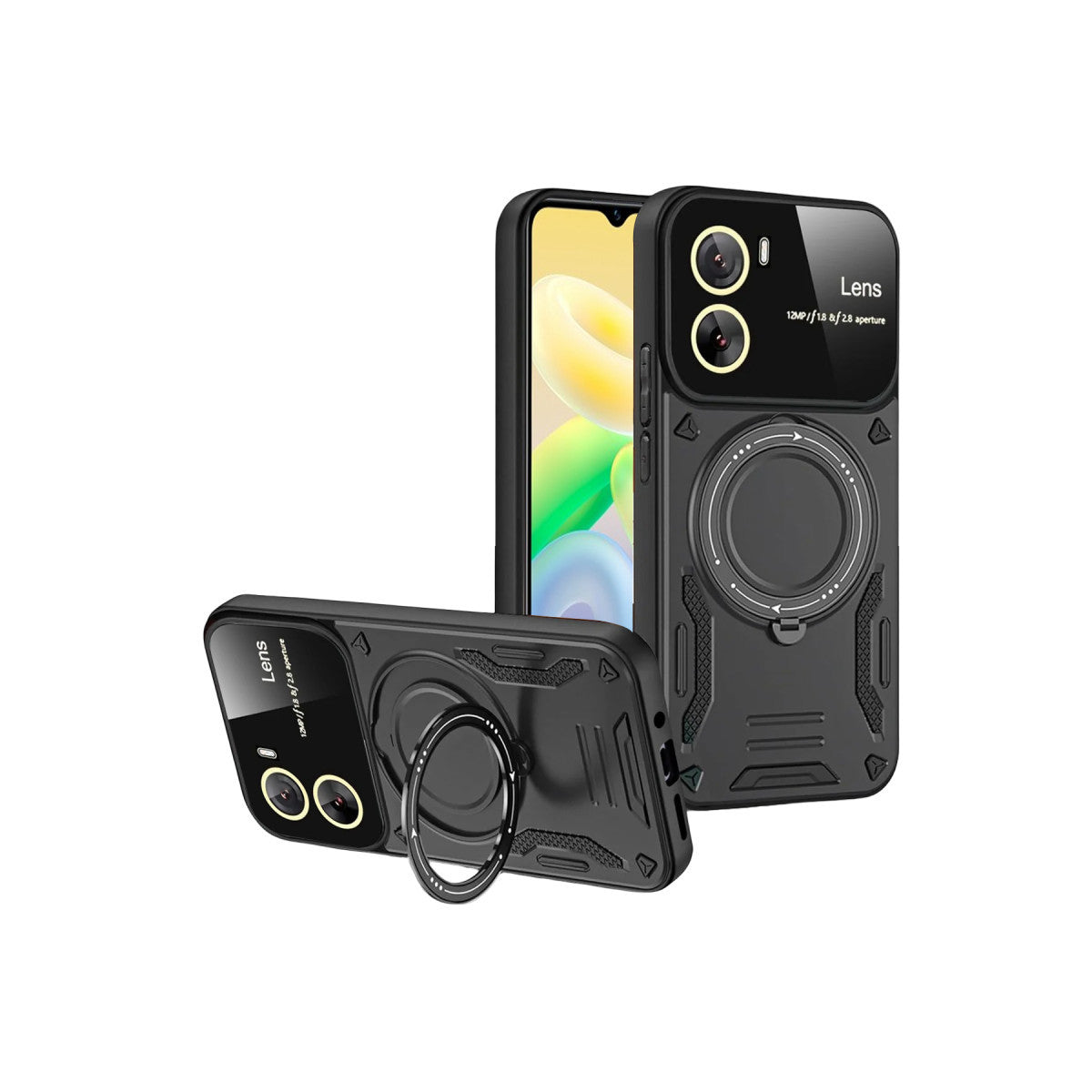 Newface Vivo Y16 Kılıf Joy Lens Standlı Kapak