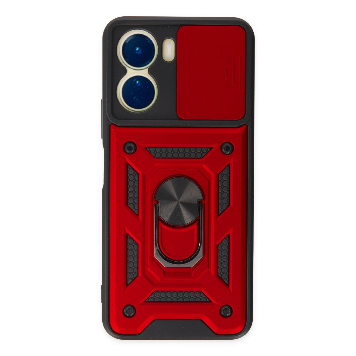 Newface Vivo Y16 Kılıf Pars Lens Yüzüklü Silikon