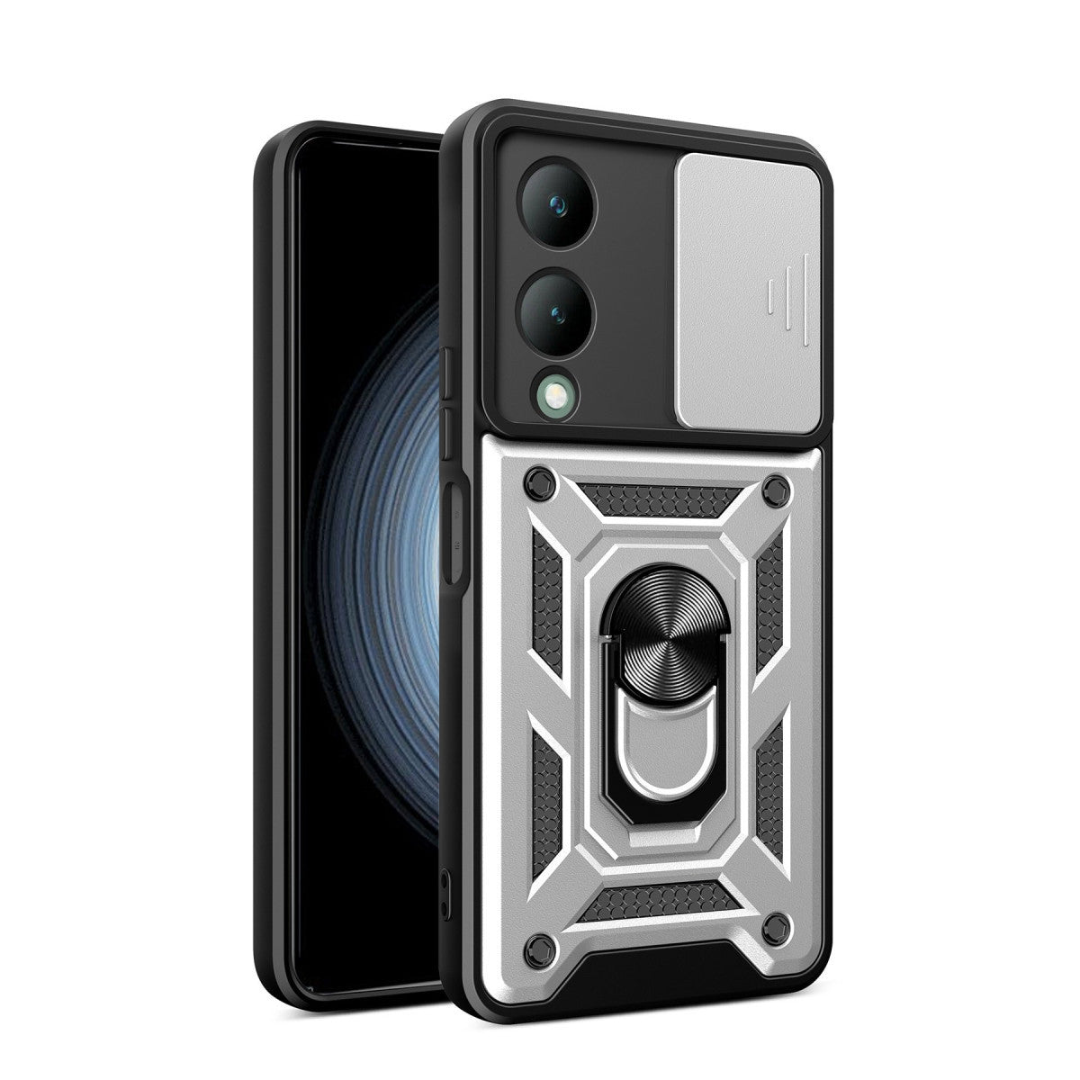 Newface Vivo Y17S Kılıf Pars Lens Yüzüklü Silikon
