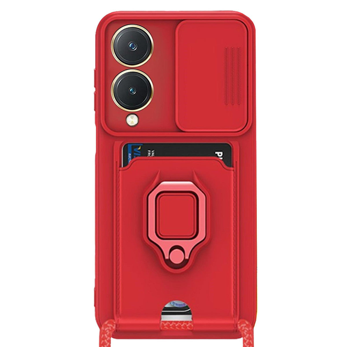 Newface Vivo Y17S Kılıf Zuma Kartvizitli Yüzüklü Silikon