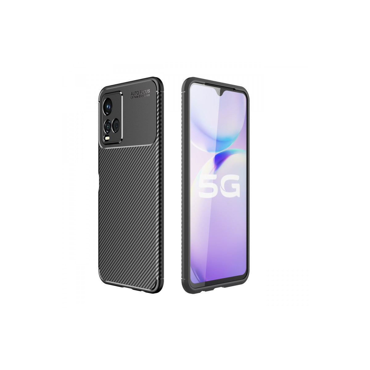 Newface Vivo Y21S Kılıf Auto Focus Karbon Kapak