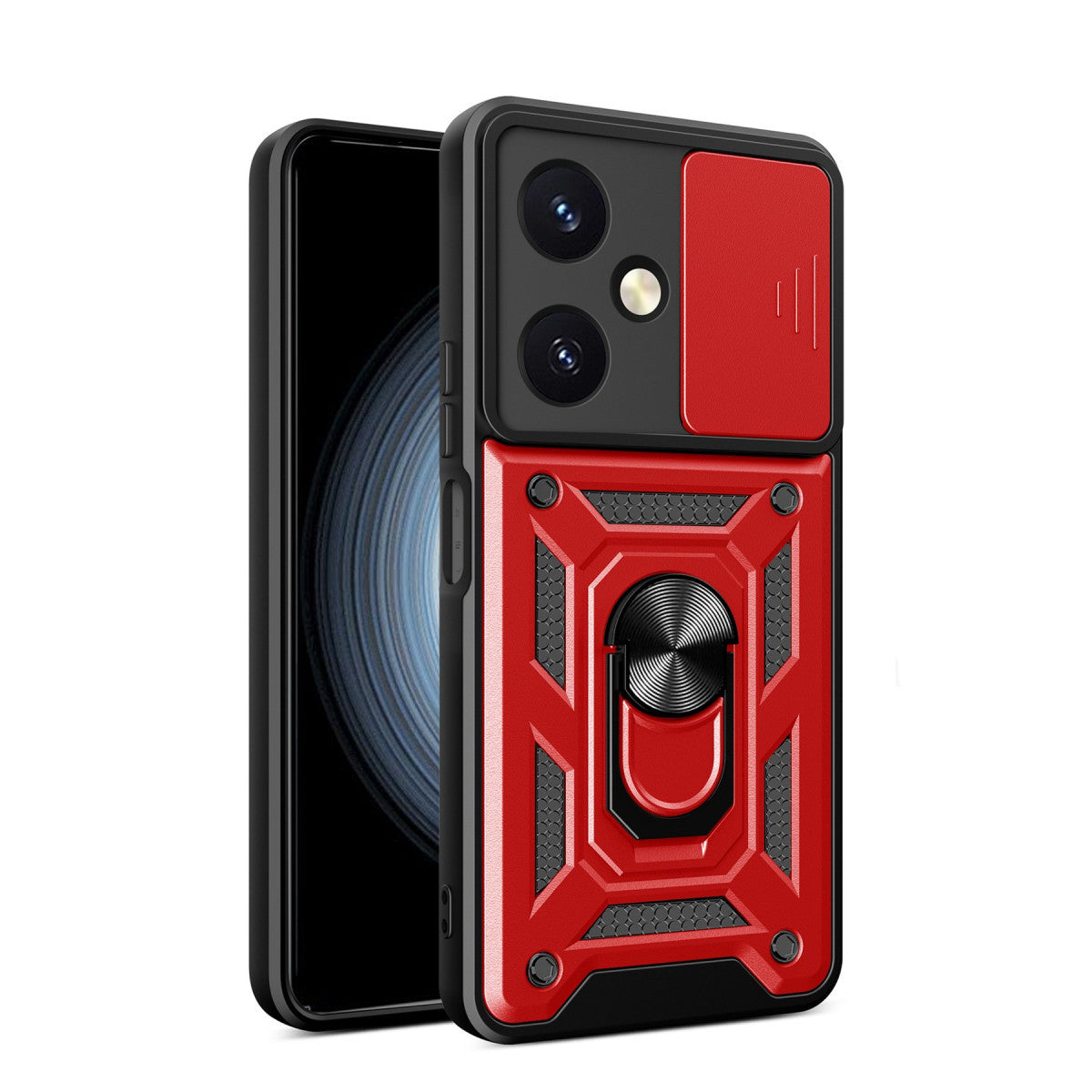 Newface Vivo Y27 Kılıf Pars Lens Yüzüklü Silikon