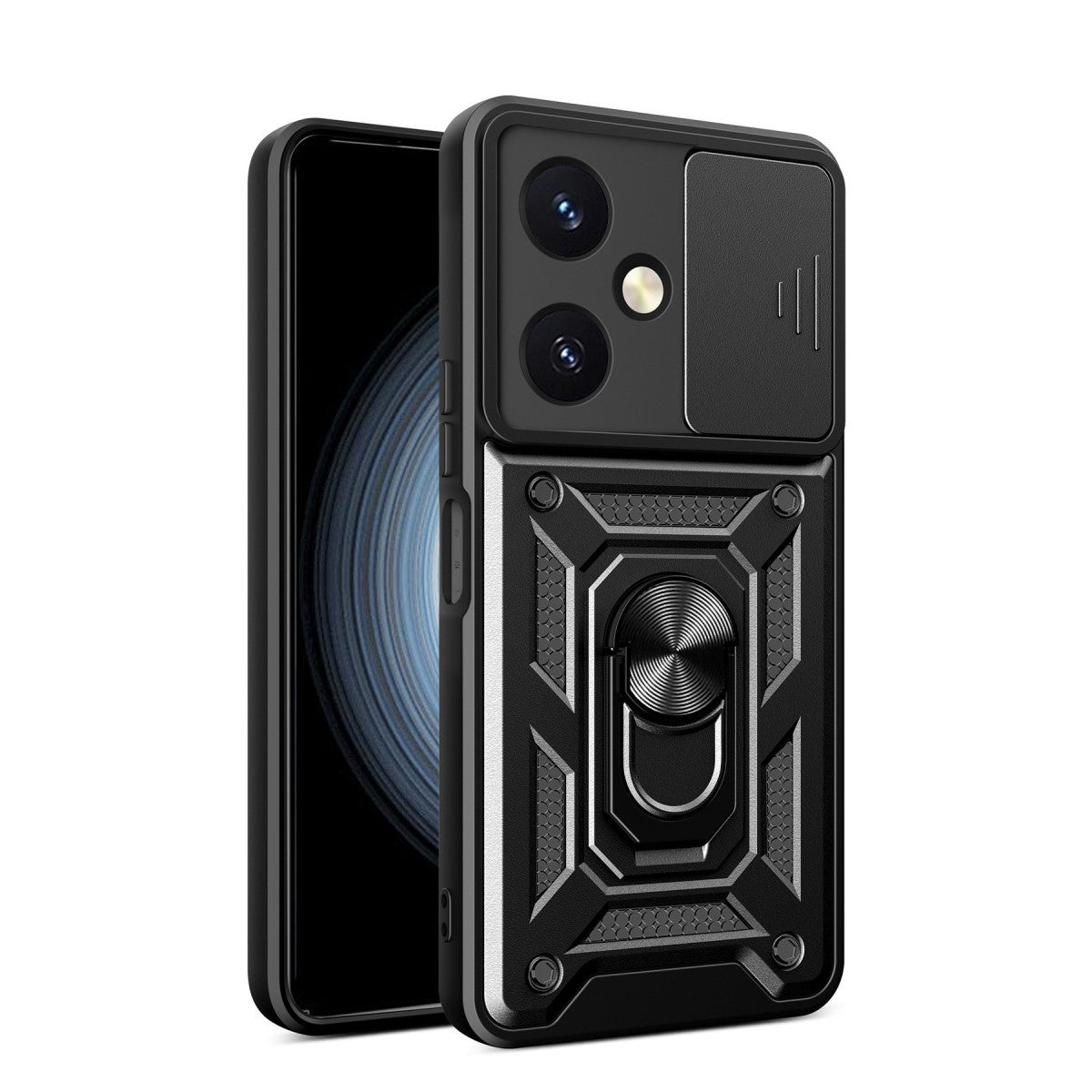 Newface Vivo Y27 Kılıf Pars Lens Yüzüklü Silikon
