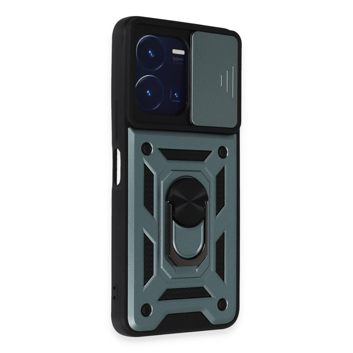 Newface Vivo Y35 Kılıf Pars Lens Yüzüklü Silikon