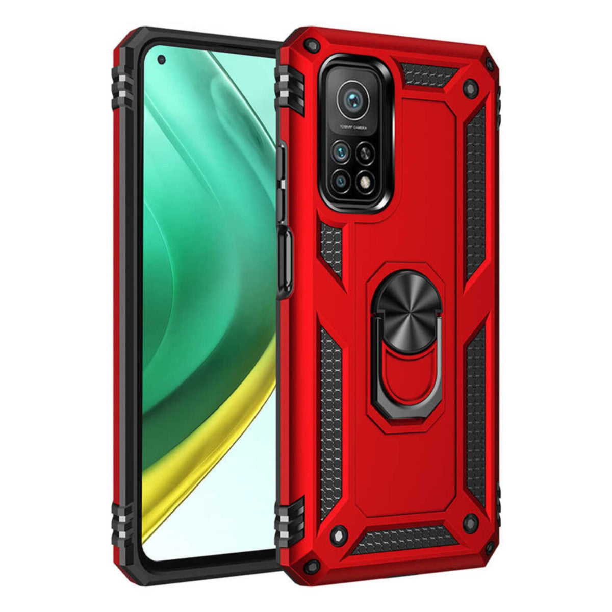 Newface Xiaomi Mi 10T Pro Kılıf Sofya Yüzüklü Silikon Kapak