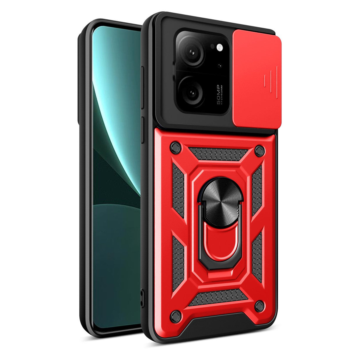 Newface Xiaomi Mi 13T Pro Kılıf Pars Lens Yüzüklü Silikon