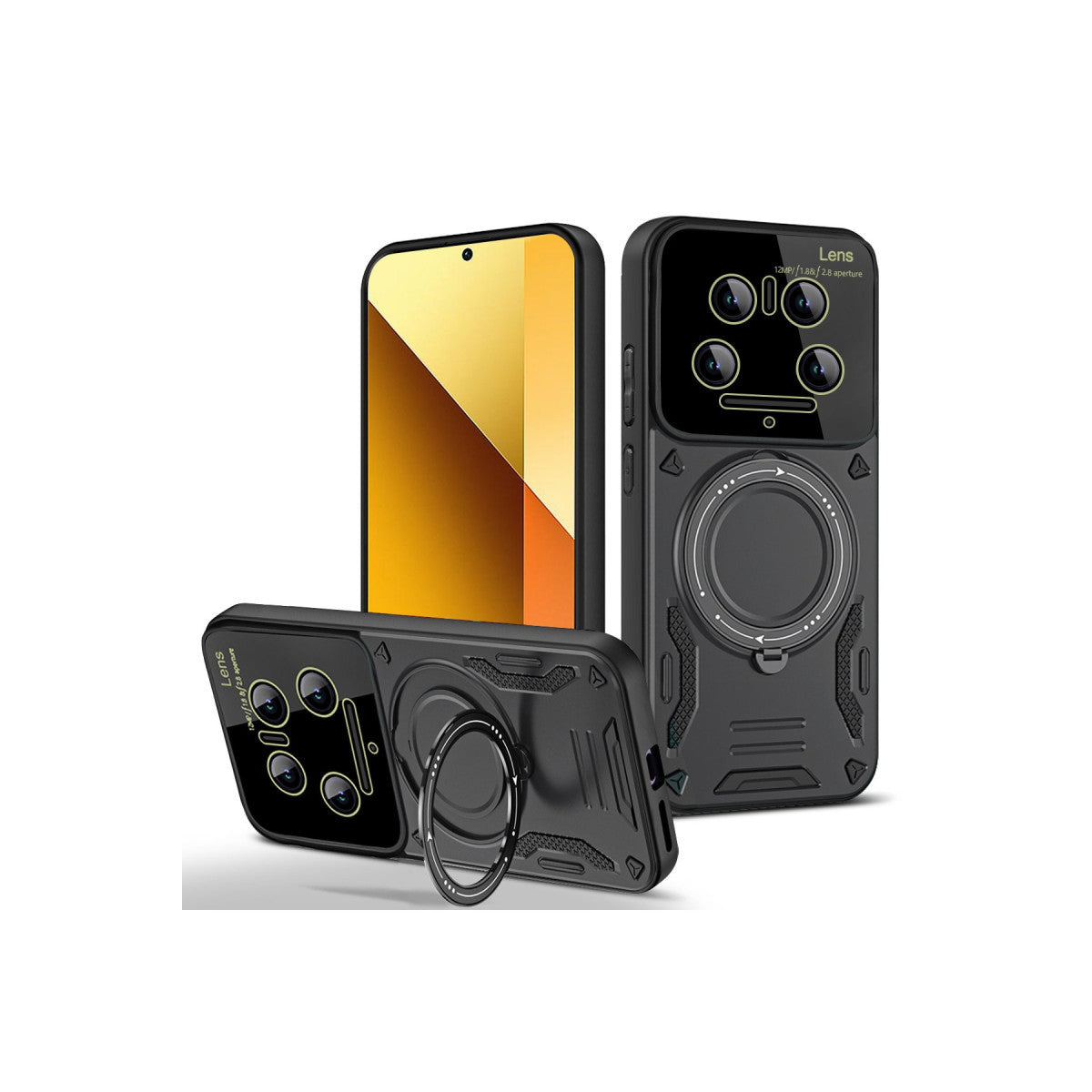 Newface Xiaomi Mi 14 Ultra Kılıf Joy Lens Standlı Kapak