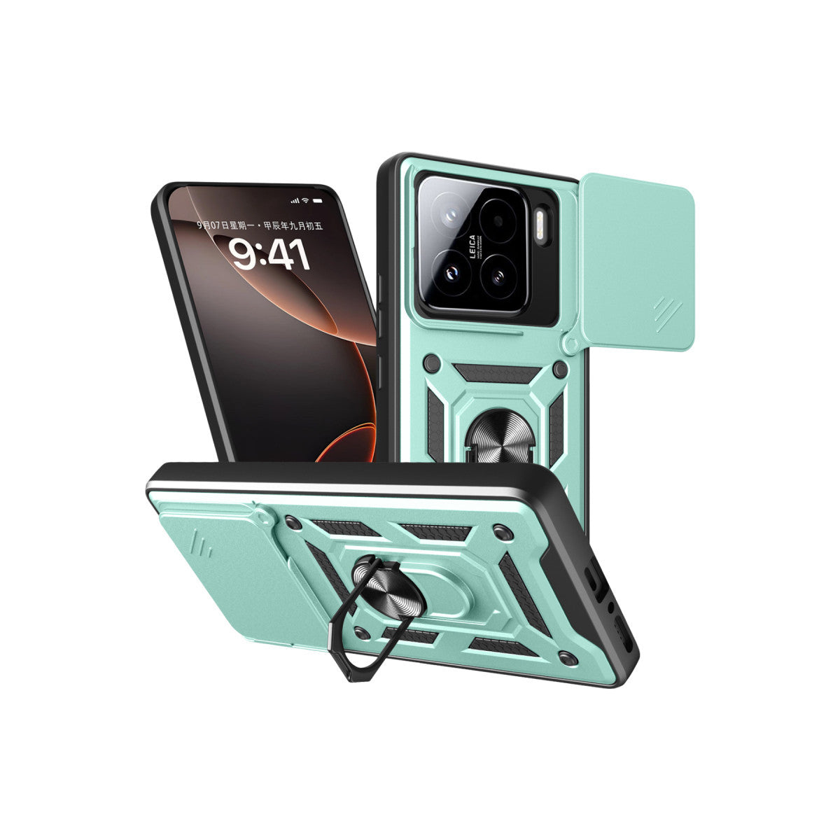 Newface Xiaomi Mi 15 Kılıf Pars Lens Yüzüklü Silikon