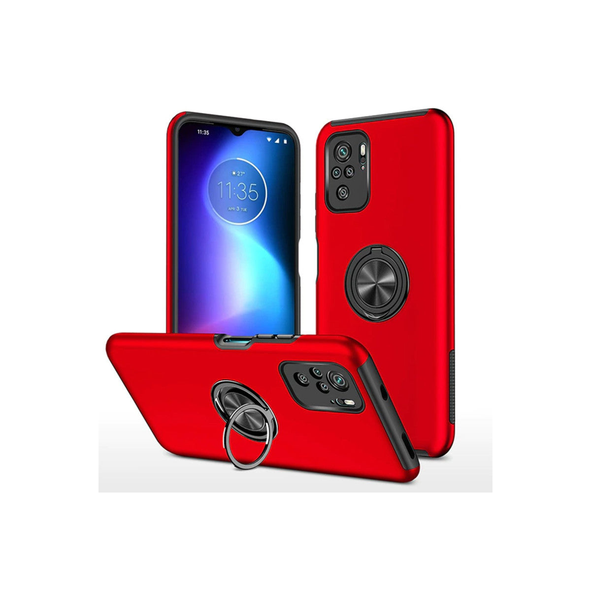Newface Xiaomi Poco F3 Kılıf Elit Yüzüklü Kapak