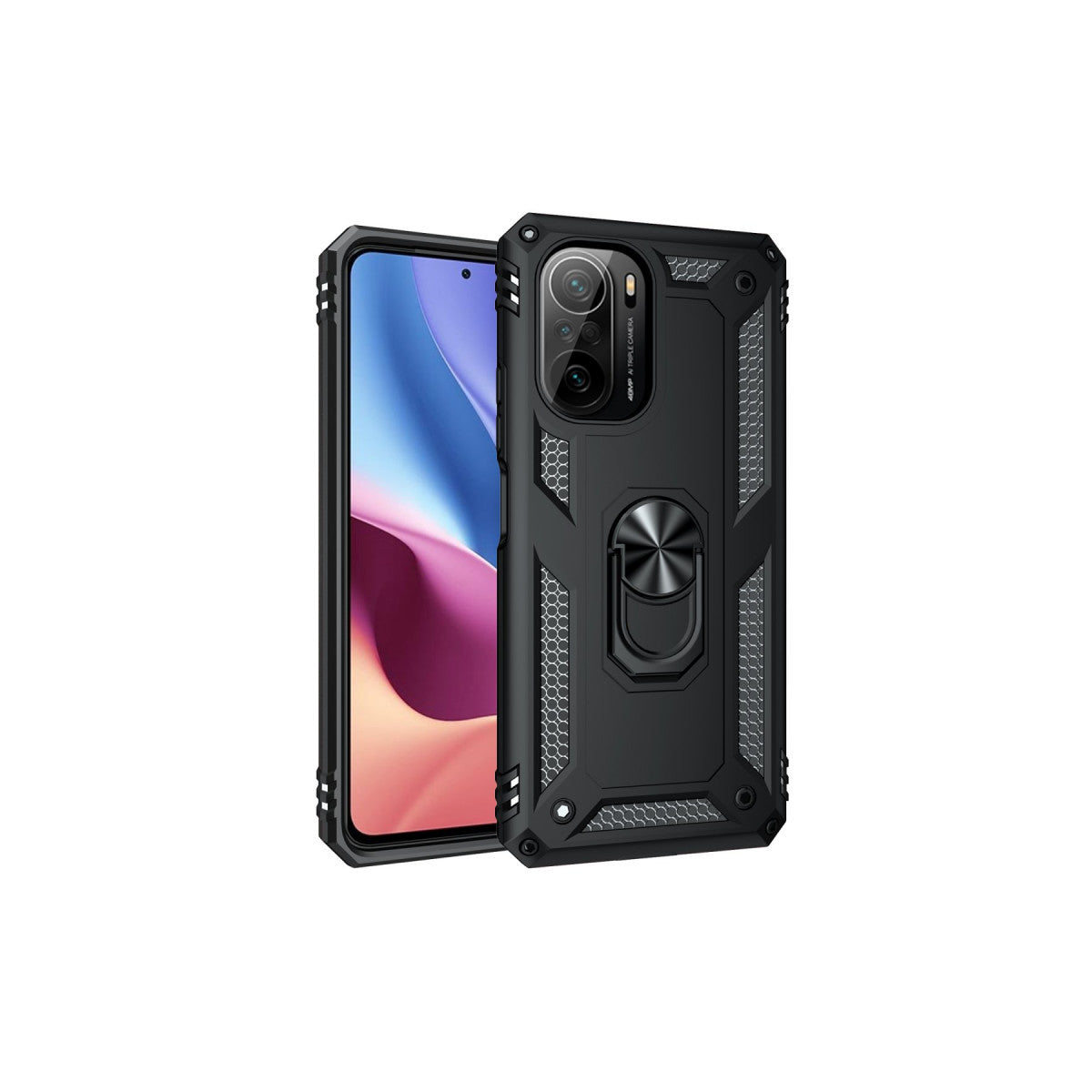 Newface Xiaomi Poco F3 Kılıf Sofya Yüzüklü Silikon Kapak