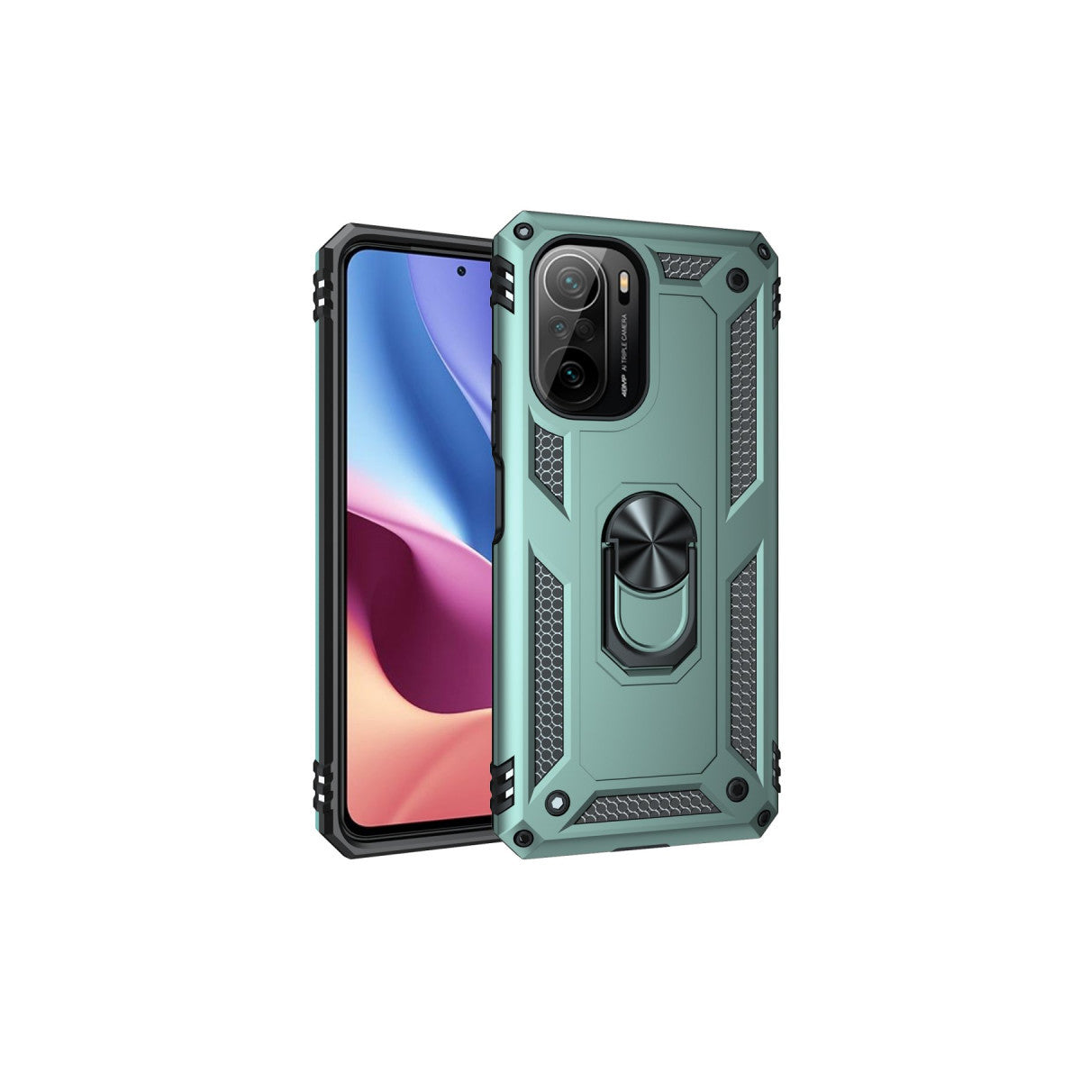 Newface Xiaomi Poco F3 Kılıf Sofya Yüzüklü Silikon Kapak