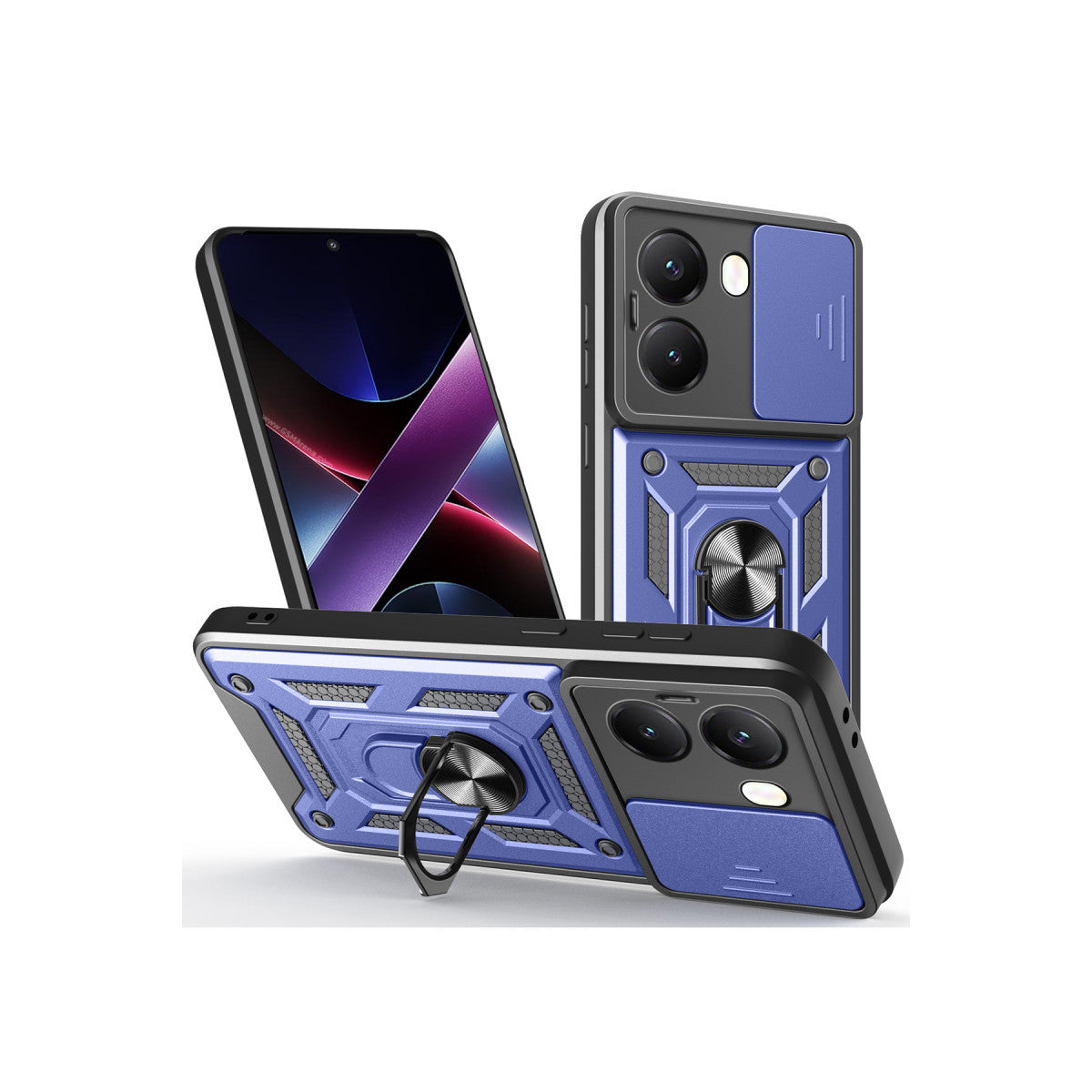 Newface Xiaomi Poco X7 Pro Kılıf Pars Lens Yüzüklü Silikon