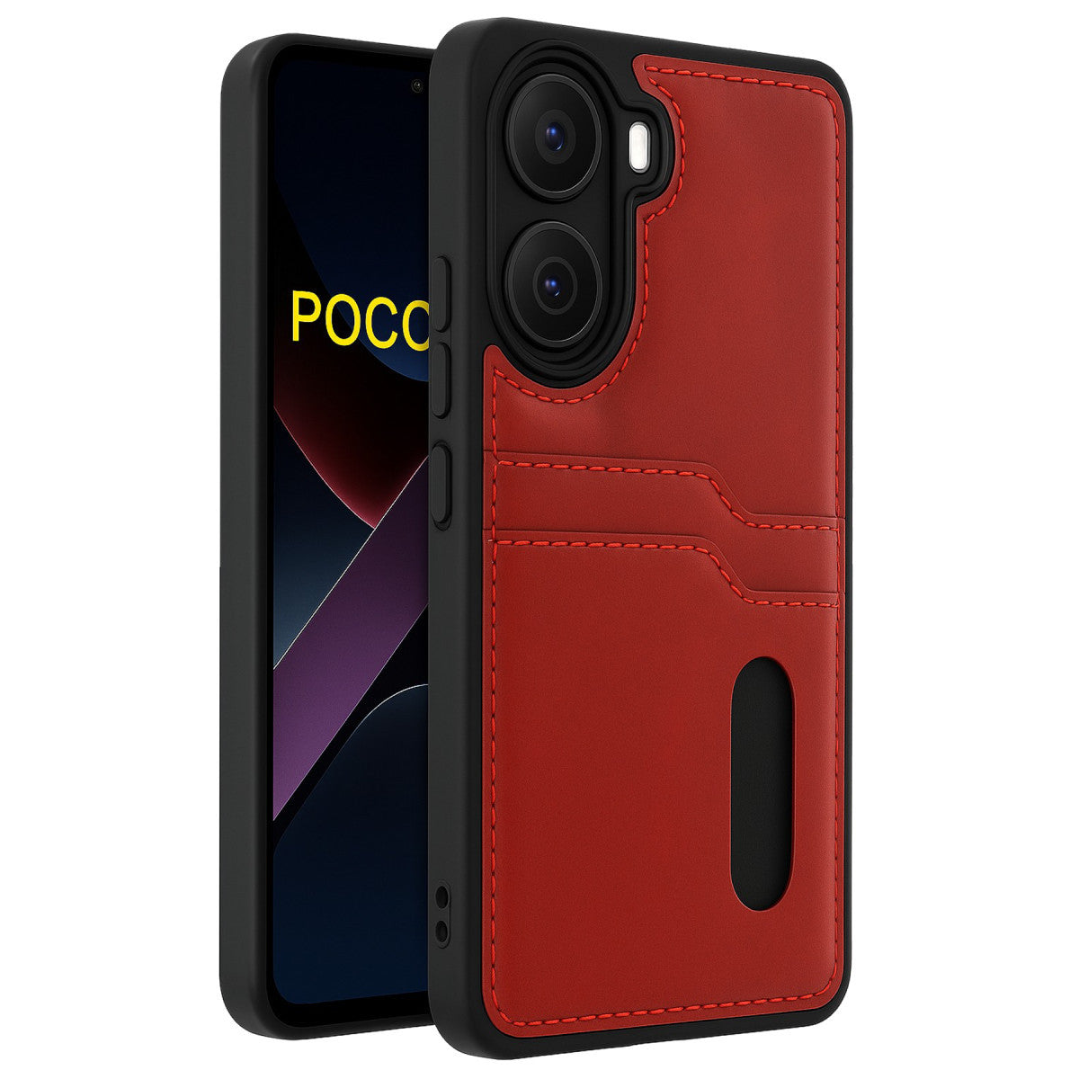 Newface Xiaomi Poco X7 Pro Kılıf Sara Kartvizitli Deri Kılıf