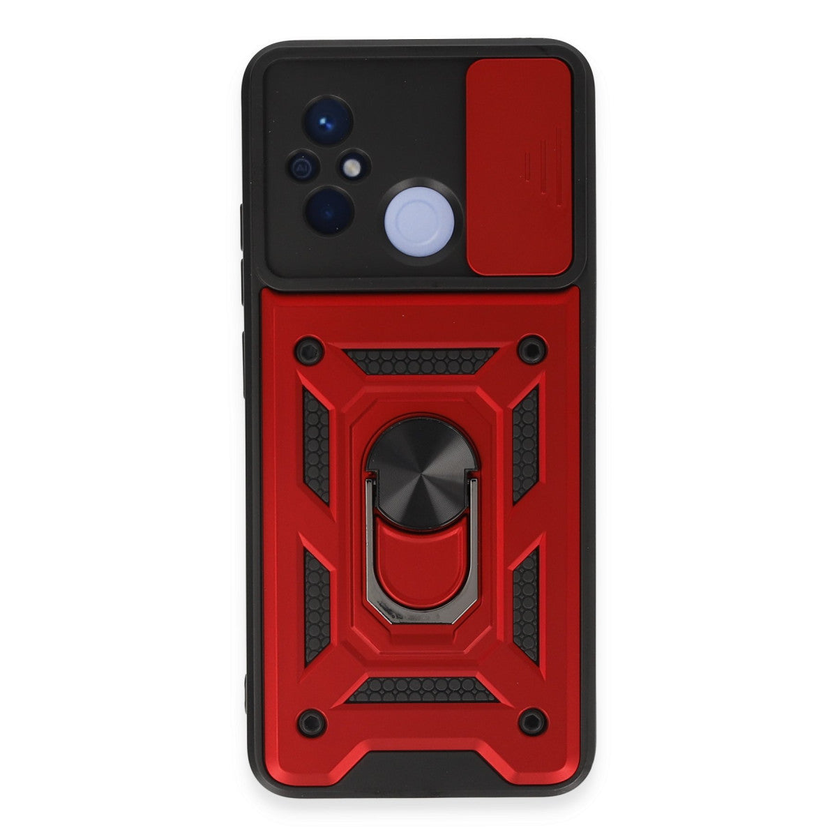 Newface Xiaomi Redmi 12C Kılıf Pars Lens Yüzüklü Silikon