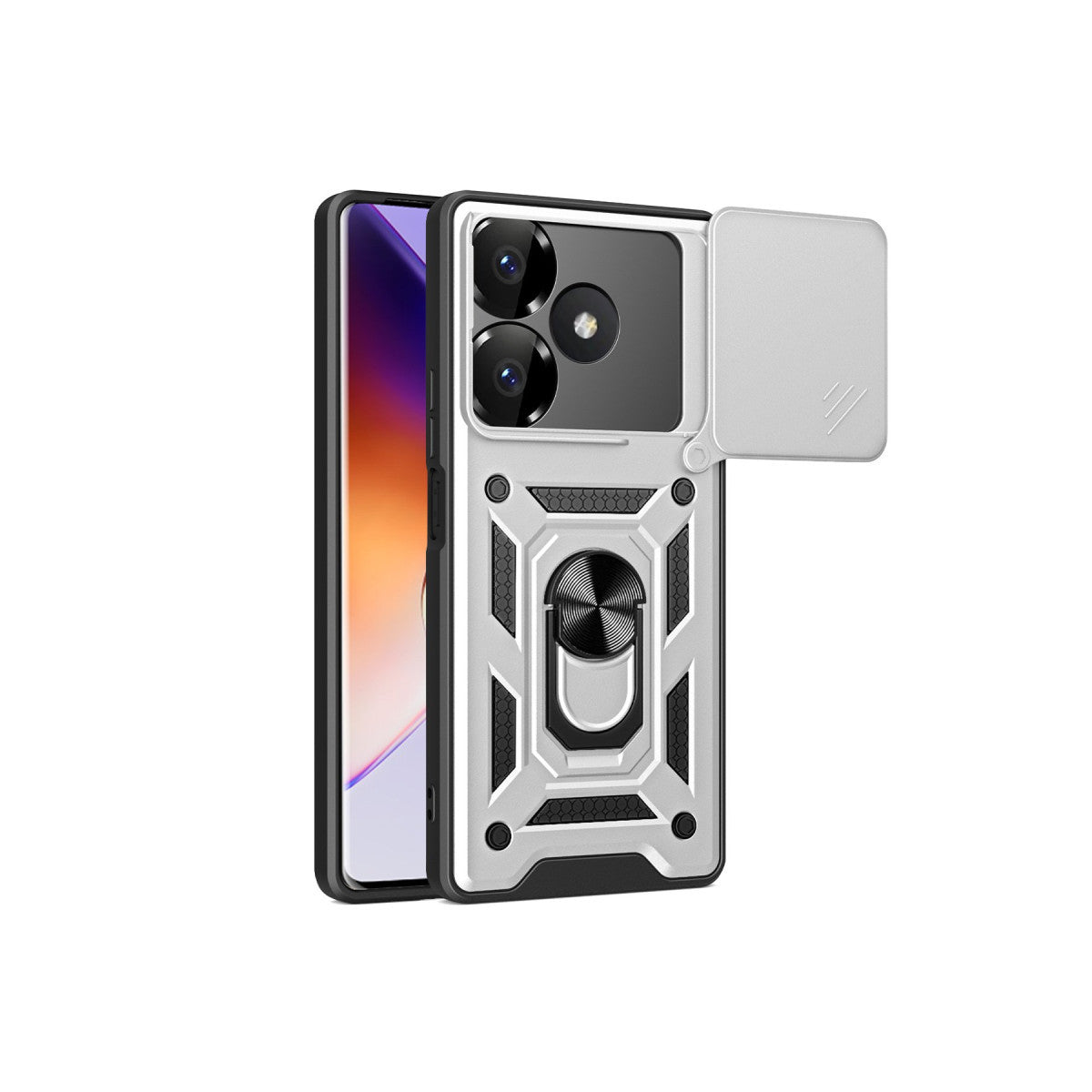 Newface Xiaomi Redmi 13 4G Kılıf Pars Lens Yüzüklü Silikon