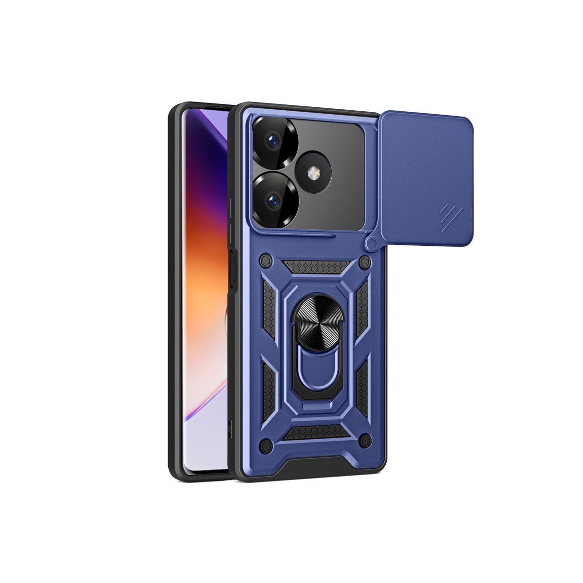 Newface Xiaomi Redmi 13 4G Kılıf Pars Lens Yüzüklü Silikon