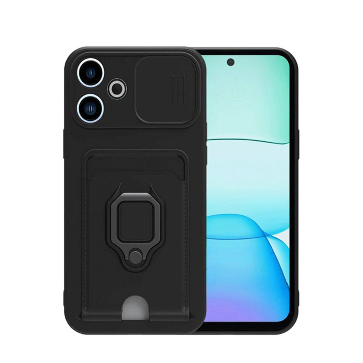 Newface Xiaomi Redmi 13 4G Kılıf Zuma Kartvizitli Yüzüklü Silikon