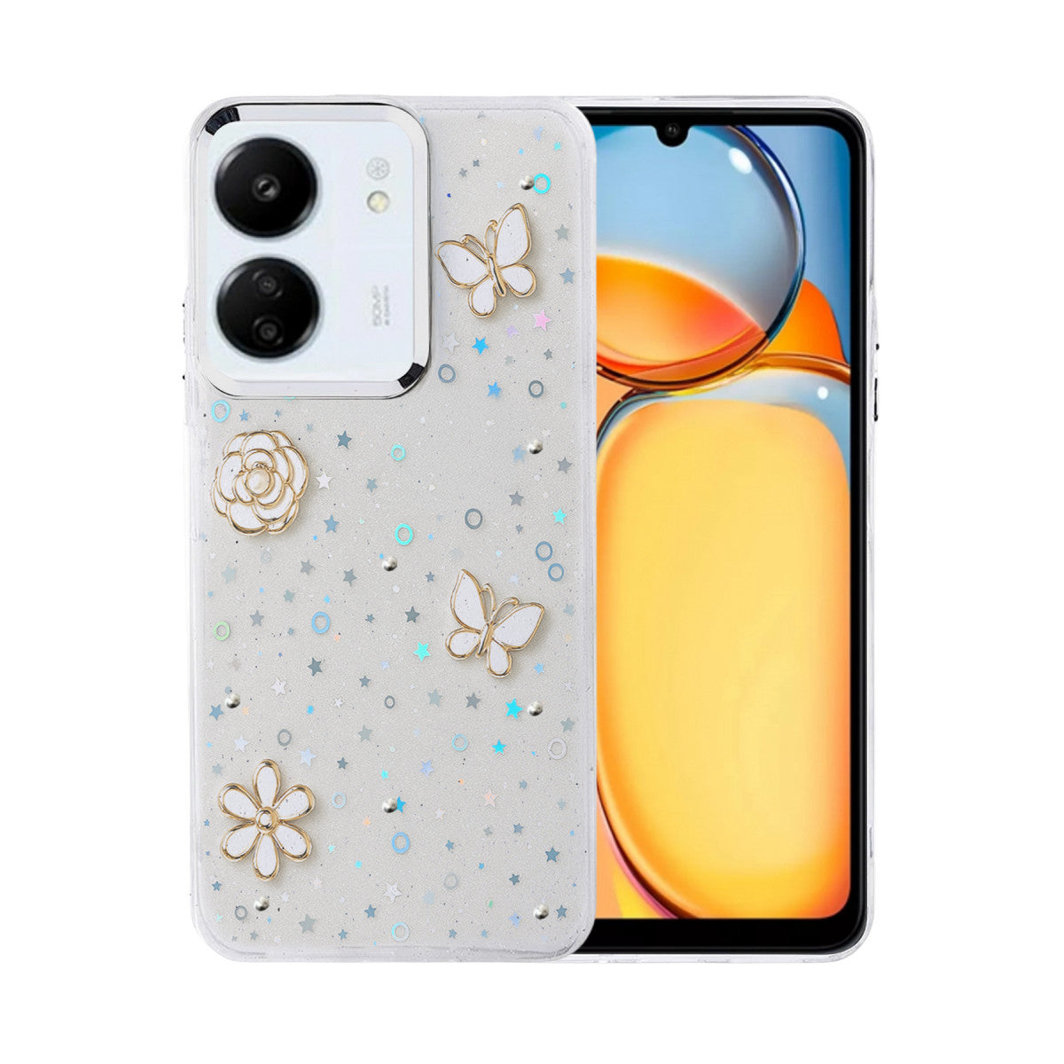 Newface Xiaomi Redmi 13C Fiyonk Desenli Kapak